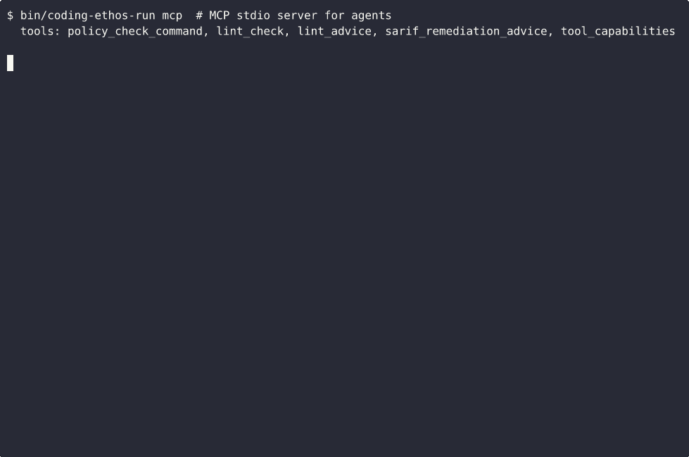 coding-ethos MCP and SARIF demo